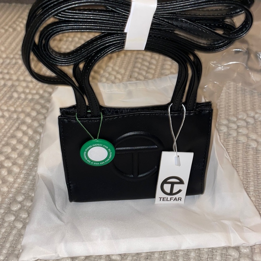 telfar small shopping bag (black)